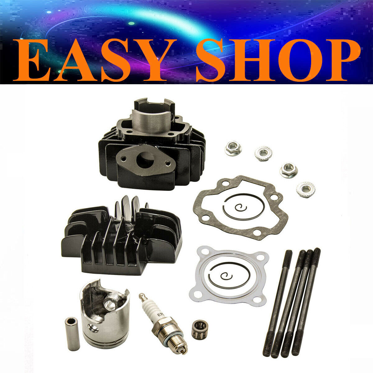 Engine Rebuild Kit Head Bore Cylinder Barrel Piston Gasket Rings For YAMAHA PW50