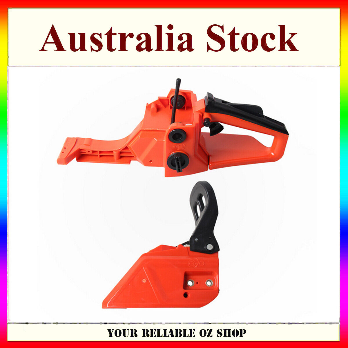 Fuel Tank Body + Brake Handle Clutch Cover for Baumr-Ag SX62 62cc Chainsaw