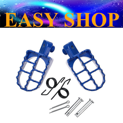 Blue Footpegs Pedals Footrest For Yamaha XR50R CRF50 CRF70 CRF80 CRF100F TTR90