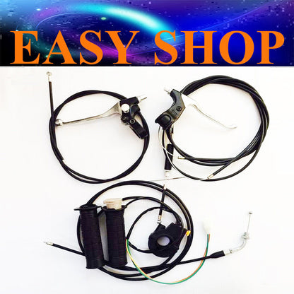 Twist Throttle Grips Switch Brake Cable Clutch Lever 80cc 100cc Motorized Bike