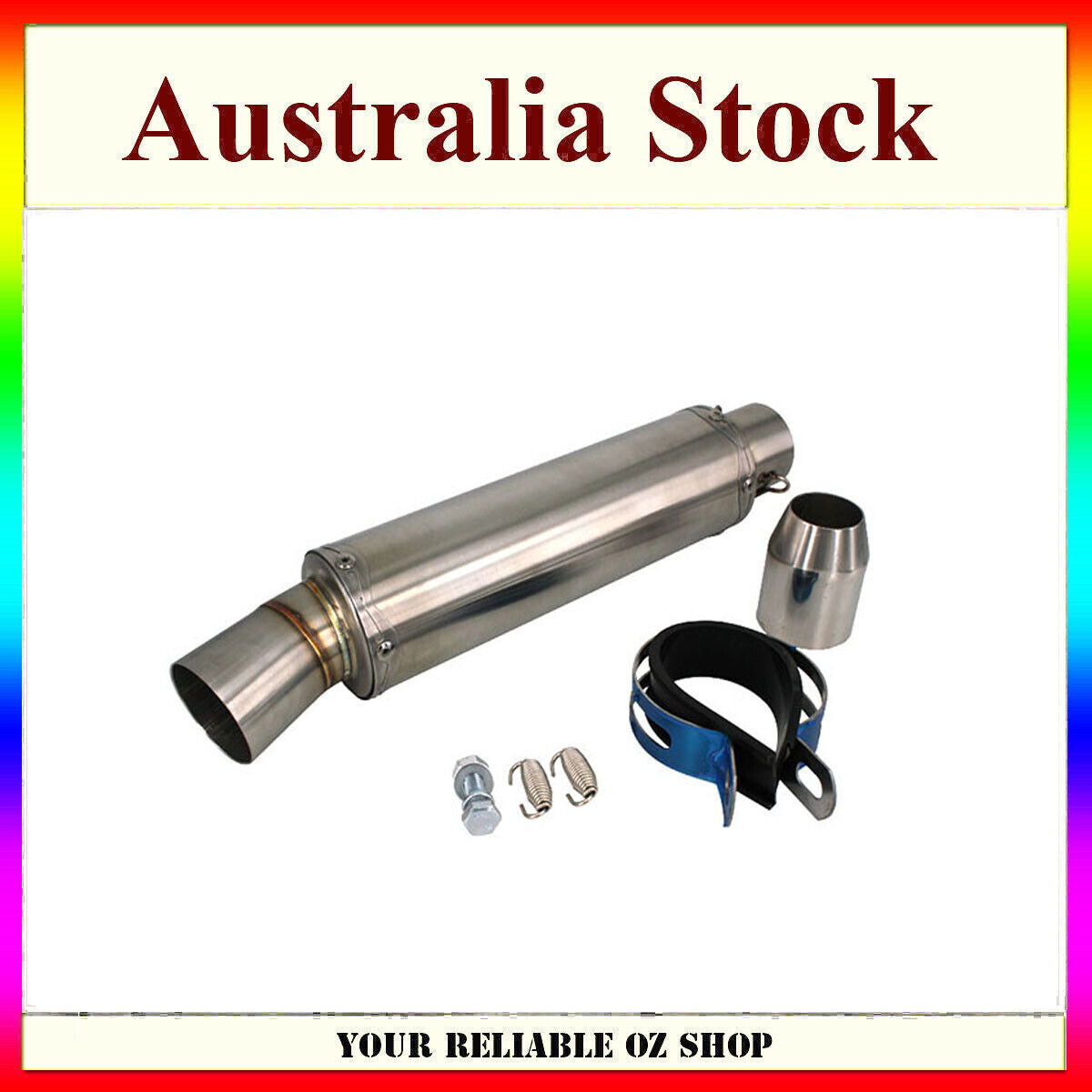36-51mm 260mm Exhaust Muffler Pipe Silencer For HONDA YAMAHA KAWASAKI KTM SUZUKI
