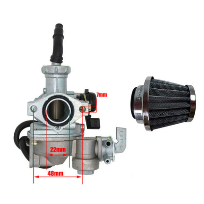 22mm 48mm Carburetor Carby + Air Filter for Honda TRX125 CT90 CT110 FourTrax