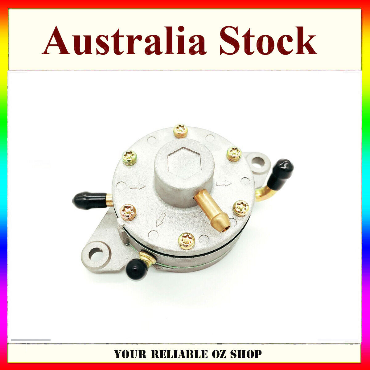 Mikuni DF52-73 Petrol Fuel Pump - Dual Outlet - Round - Flush Mount