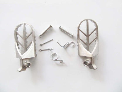 Stainless Steel Foot pegs Honda XR CRF 50cc 70 Yamaha PW 50 80 Kawasaki KLX 110