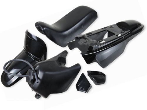 BLACK Plastic Cover Fender Fairing Seat Fuel Tank For Yamaha Peewee PW50 PY50