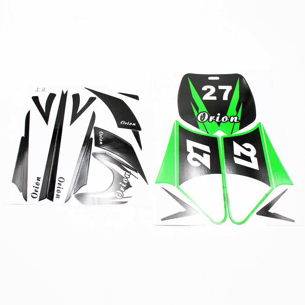 Green Sticker Decal kit 43 47cc 49cc Dirt PitPro Thumpstar Mini Kids Bike Pocket