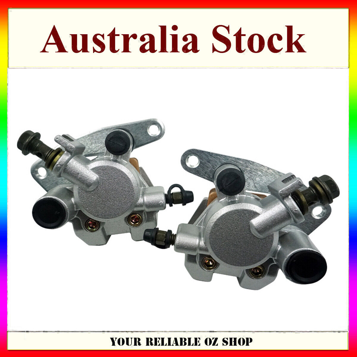 FRONT Left + Right BRAKE CALIPER with Brake Pads SET For YAMAHA KODIAK 400 450