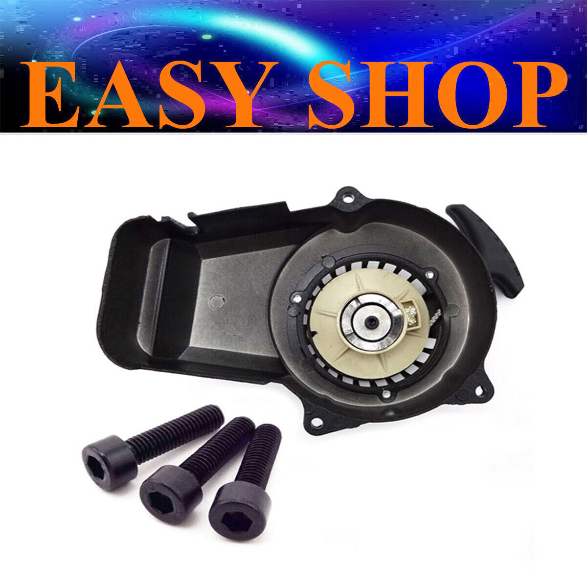 Alloy Pull Starter Black Mounting Bolts 47cc 49cc Mini ATV QUAD Bike Dirt Pocket