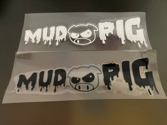 JDM FUNNY MUD PIG STICKER DECAL 4WD CAR WINDOW WINDSCREEN DRIFT TRUCK UTE 4X4