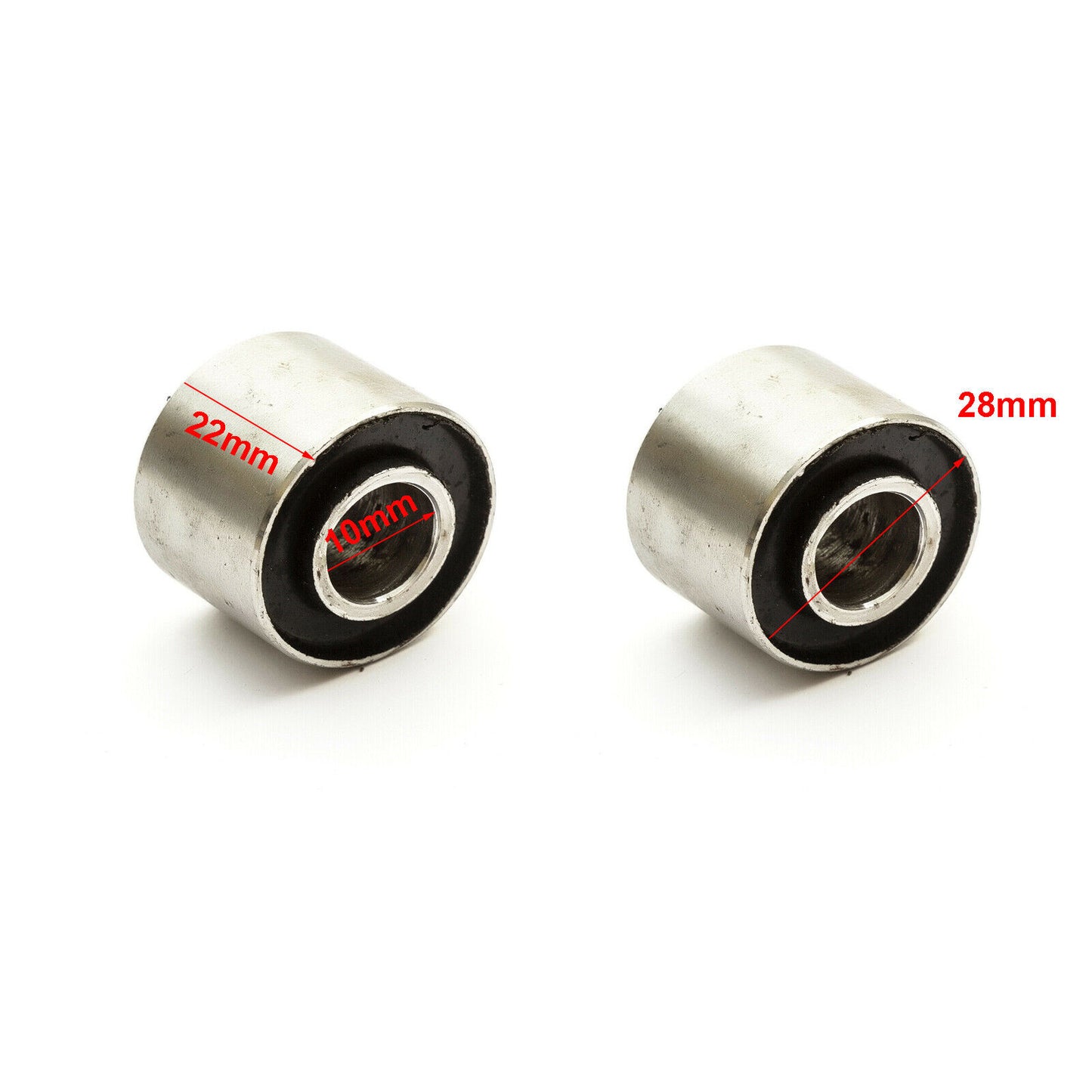 2Pcs 10/28/22mm Swingarm Swing Arm Spacers Bushes GoKart Buggy UTV QUAD SCOOTER