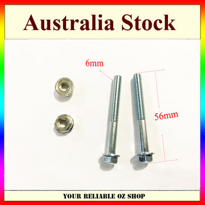 2X 6mm MOUNTING BOLT NUT FITS MOST PLASTIC AND STEEL LAWN MOWER THROTTLE CONTROL