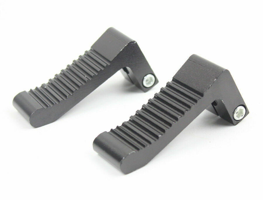 12MM CNC BLACK FOOT PEGS FOOTPEG REST 49cc 50cc 2 Stroke Minimoto Kids Thumpstar