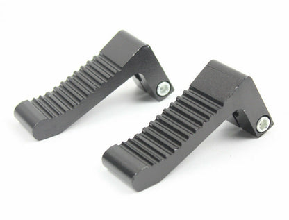 12MM CNC BLACK FOOT PEGS FOOTPEG REST 49cc 50cc 2 Stroke Minimoto Kids Thumpstar