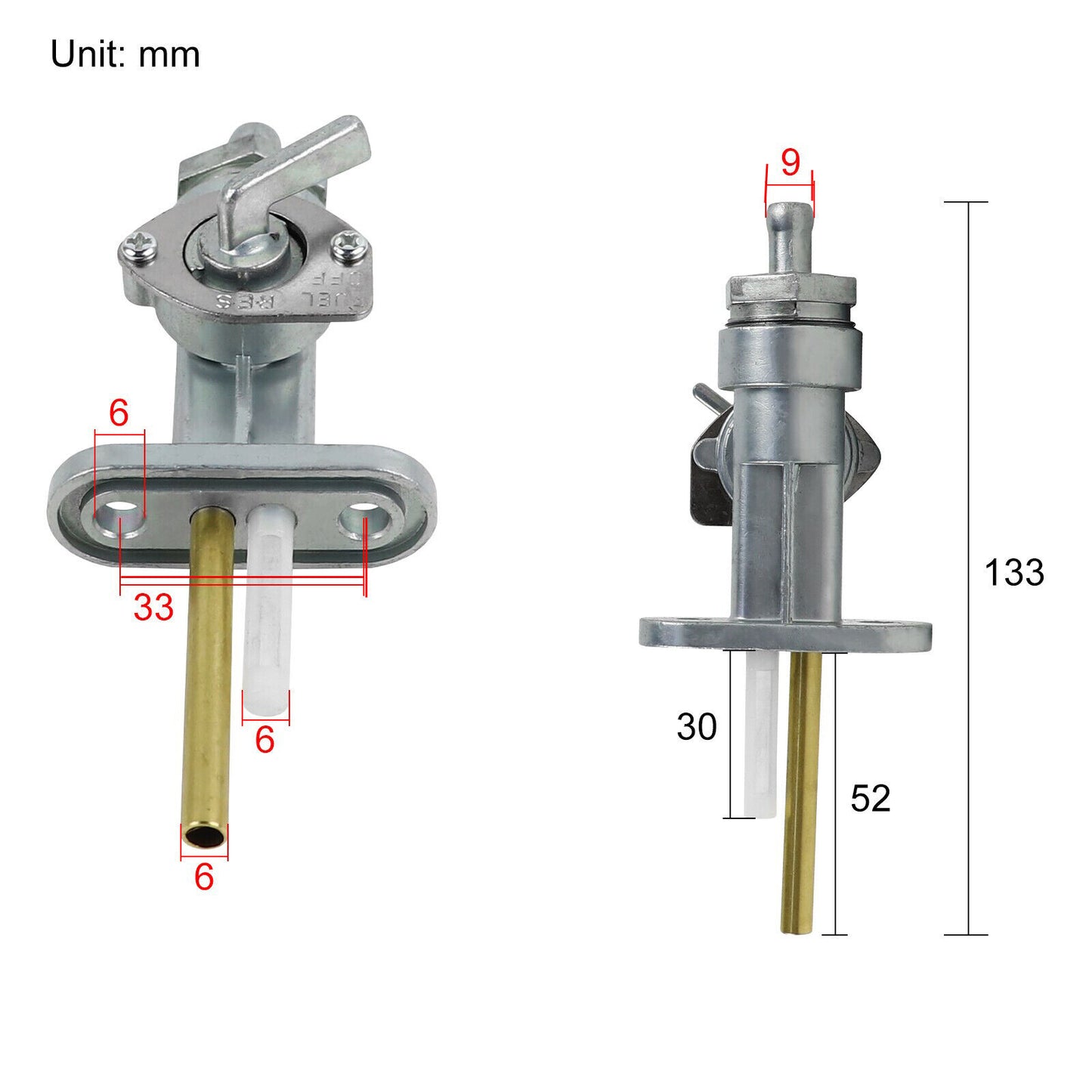 PETCOCK FUEL TAP COCK VALVE YAMAHA DT80 MX80 YZ80 MX100 TY80 RD60 RX50 JT1 JT2