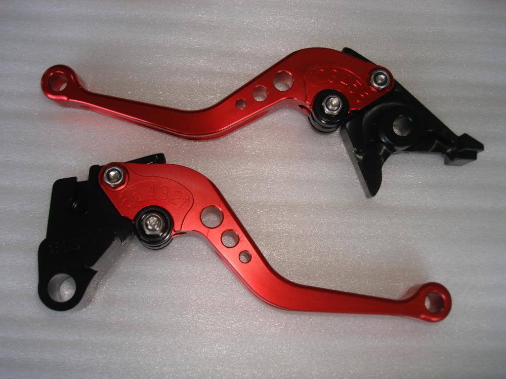 RED GOLD CNC KAWASAKI BRAKE CLUTCH LEVER ZX ZZR ZX9R ZXR400 NINJA ER-5 BIKE