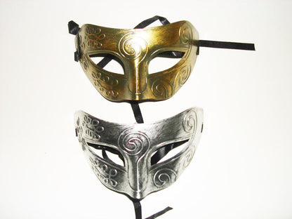 Silver + Gold Mask Costume Masquerade Cosplay Party Venetian Ball Roman Eye