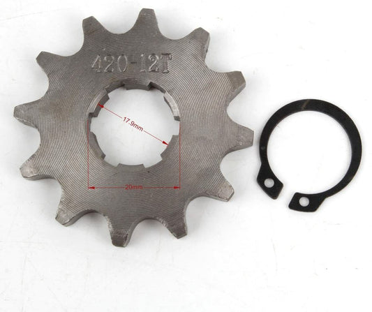 20mm 420 12T Tooth Front Chain Sprocket 125cc 150cc ATV QUAD DIRT PIT PRO BIKE