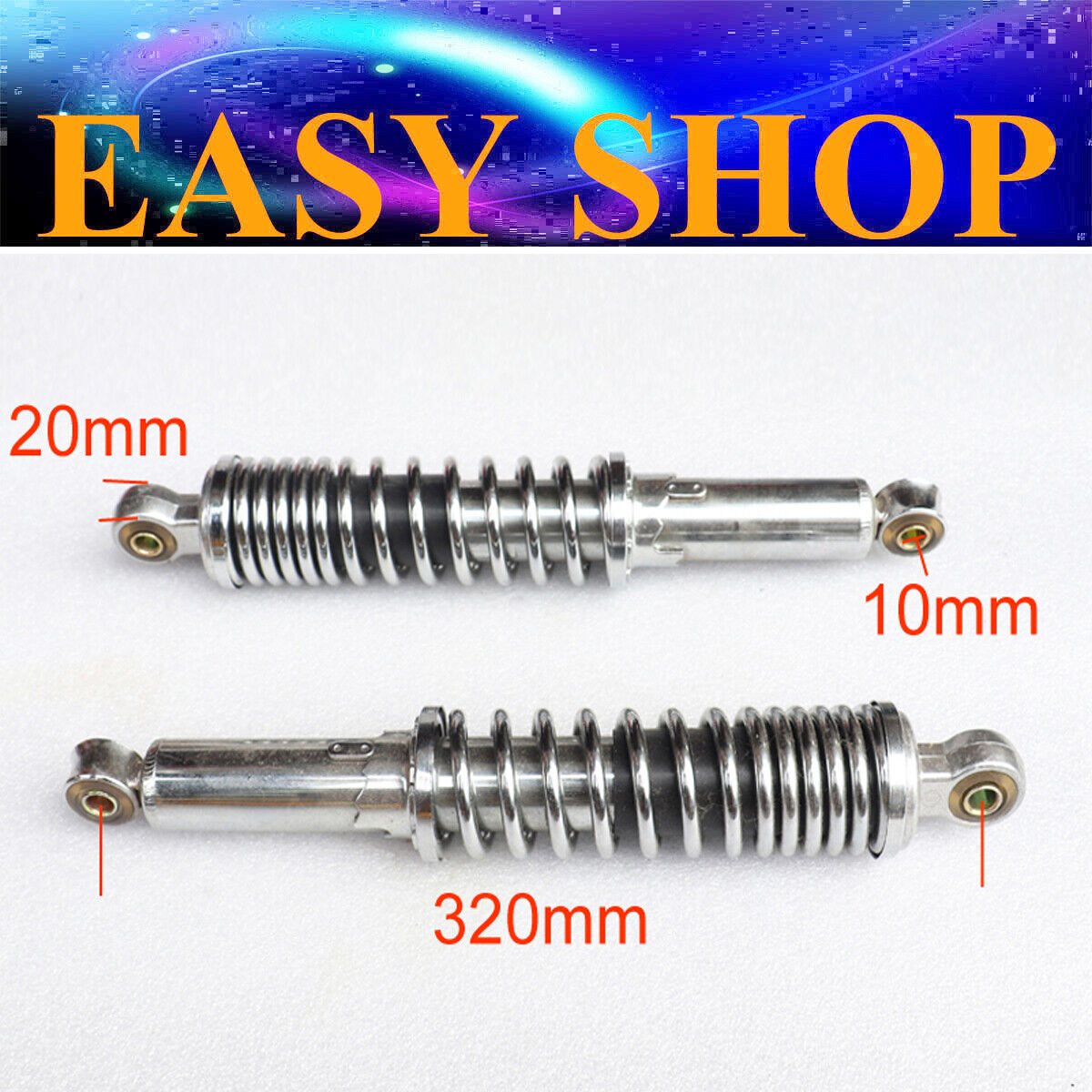320MM Adjustable Chrome SHOCK ABSORBER SUSPENSION SHOCKER Honda Z50 MONKEY BIKE