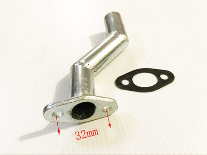 32mm 17mm Offset Intake Manifold Pipe 49cc 66cc 80cc Motorized Bicycle Push Bike