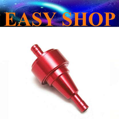Red 1/4'' 6mm Inline Gas Fuel Filter For Kawasaki 500R 600R 650R ZX10R X11 ZX12R