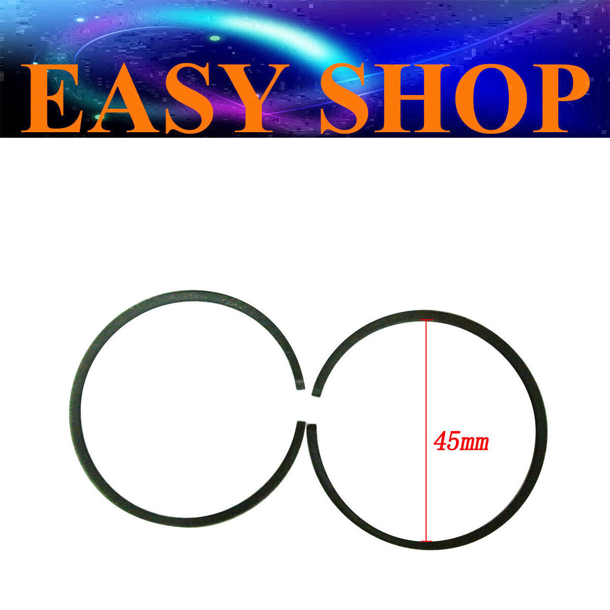 2X 47mm Piston Rings 66cc 70 80cc 2 Stroke Motorised Motorized Push Bike Bicycle