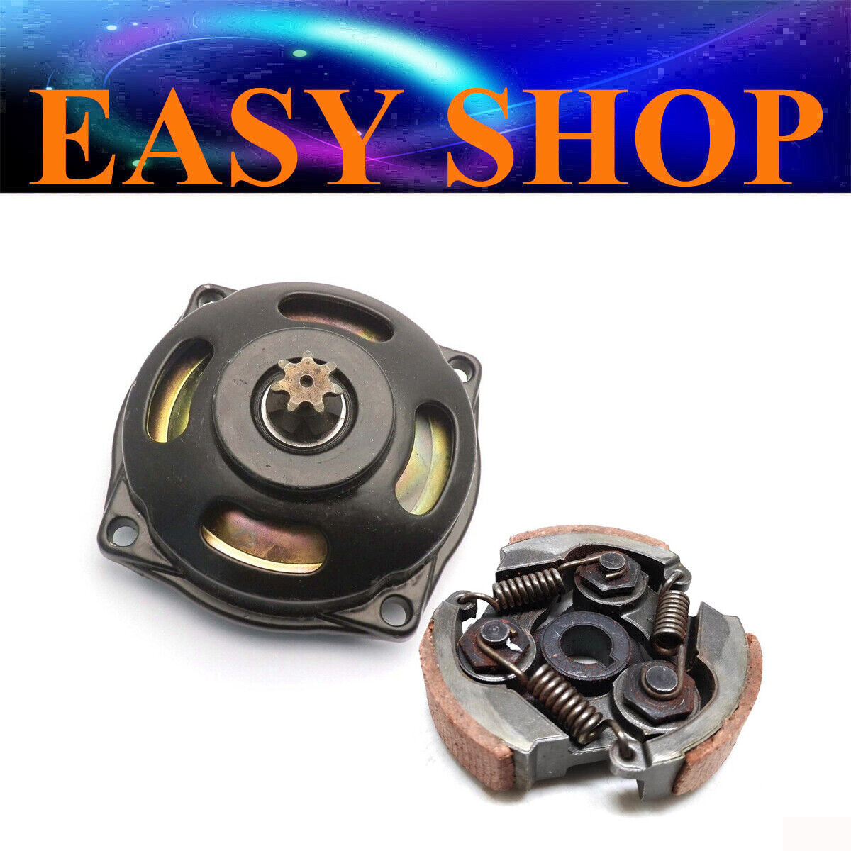 25H 7T TOOTH CHAIN GEAR BOX DRUM BELL HOUSING CLUTCH 49CC ATV QUAD PIT PRO BIKE
