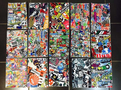 15pcs Decal Sticker Bomb A4 HOON JDM Car Wrap Skateboard Scooter Vans Vinyl EAT