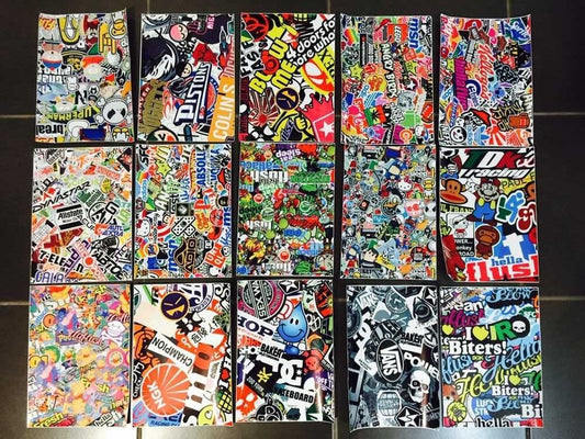 15pcs Decal Sticker Bomb A4 HOON JDM Car Wrap Skateboard Scooter Vans Vinyl EAT