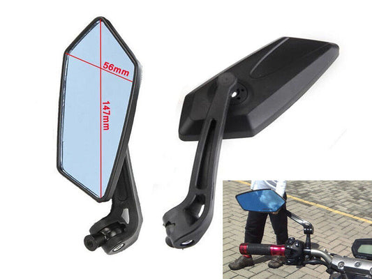 8mm/10mm Rear Side View Mirrors Yamaha Kawasaki Honda scooter Motorcycle Bike