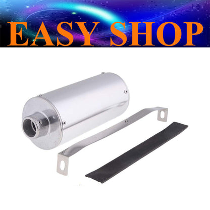 28mm Exhaust Muffler + Clamp 90cc 110cc 125cc 140cc PIT Trail Quad Dirt Bike ATV