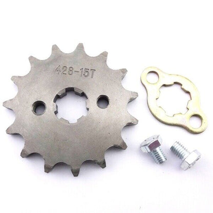 17mm 428 15 TOOTH FRONT CHAIN SPROCKET COG 125cc 150cc 250cc Atomic DHZ Assassin