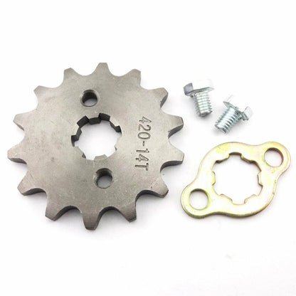 17mm 420 14T Tooth FRONT CHAIN SPROCKET 50cc 110cc 125cc 150cc ATV QUAD BIKE