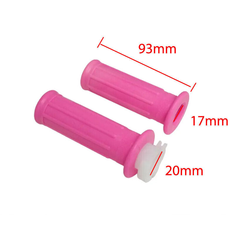 Pink Handle Bar Grips Twist Throttle For Yamaha TTR50 Suzuki JR50
