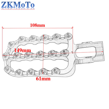 CNC Wide Footpeg Peg Footrest For Husqvarna 125-501 TE/FE/TX/FX/TC/FC