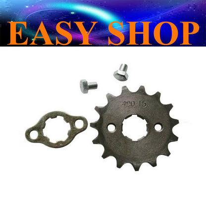 20mm 420 15T Tooth FRONT CHAIN SPROCKET COG 50cc 110cc 125cc 150cc ATV QUAD BIKE
