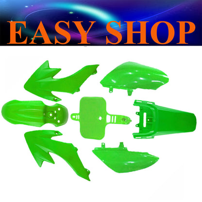 7 Pcs Green Plastic Fairing Cover Fender Kit 50cc 70cc 90cc 125cc Thumpstar Bike