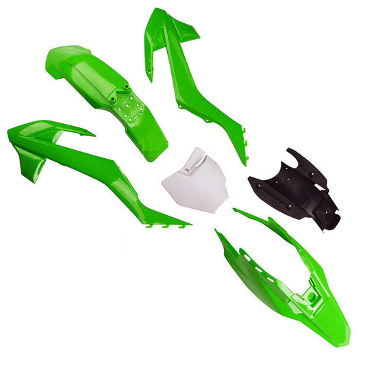 6 Pcs Green Plastic Fender Fairing Cover Guards Body Kit For KTM65 SX65 Bike