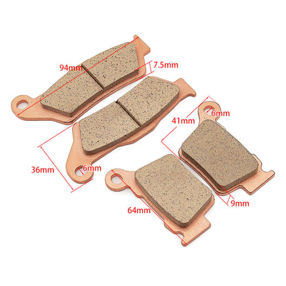 Sintered FRONT & REAR BRAKE PADS FOR KTM EXC125 XC-F-W350 SX125 XC/EXC 400 SX150