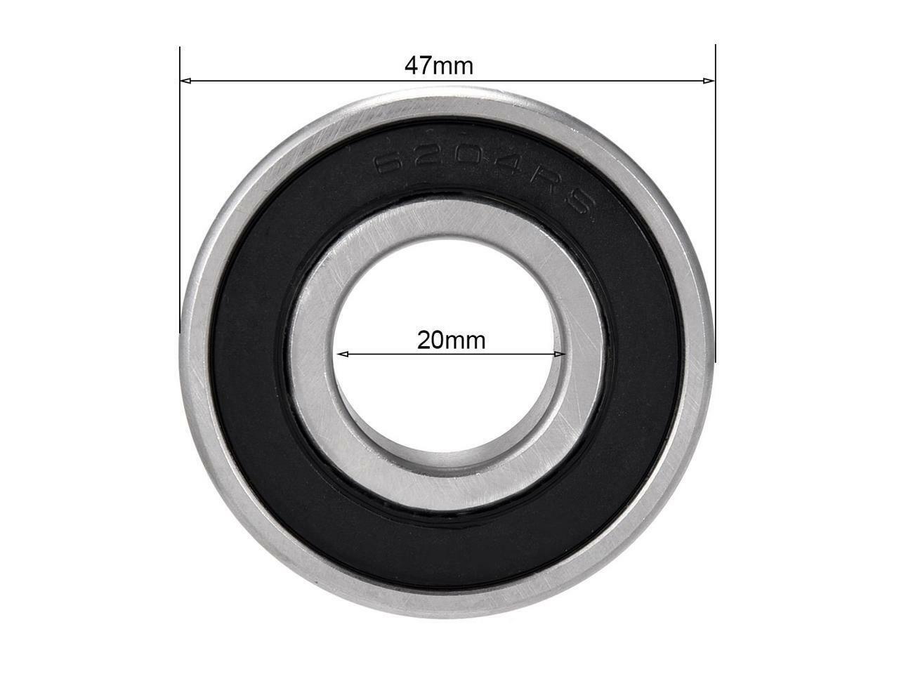 1pc 6204-2RS 6204RS Deep Groove Ball Bearing Premium Quality - 20 x 47 x 14 mm