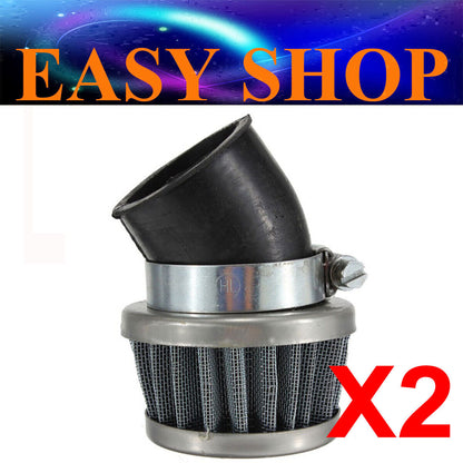 2X 35MM 34mm BENT AIR FILTER 50cc 70cc 90cc 110cc 125cc Kymco Apollo Thumpstar