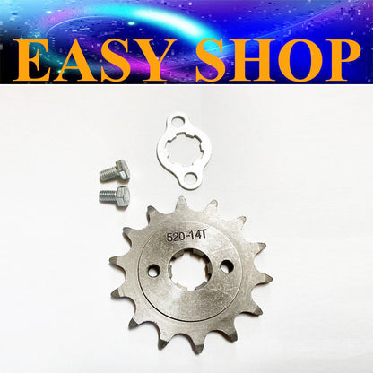 520 14T 20mm Front Sprocket Cog Chain PIT PROTrail Dirt Quad Bike ATV Buggy Kart