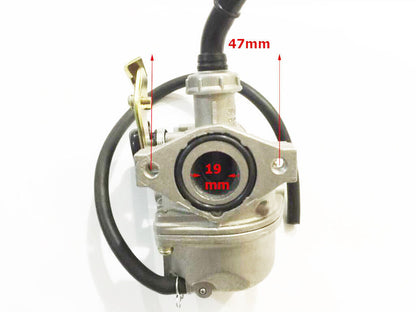 PZ19mm Cable Choke Carby Carb Air Filter 50cc 70cc 90cc 110cc Quad ATV Dune Bike