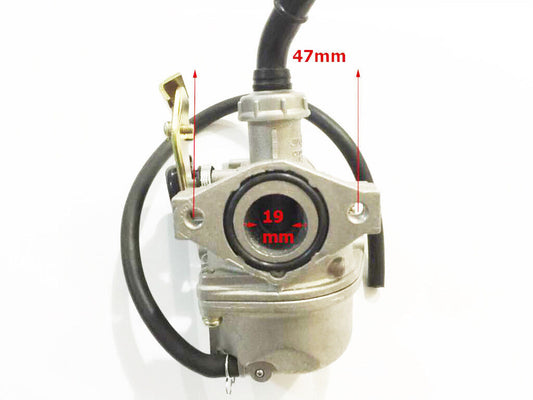 PZ19mm Cable Choke Carby Carb Air Filter 50cc 70cc 90cc 110cc Quad ATV Dune Bike