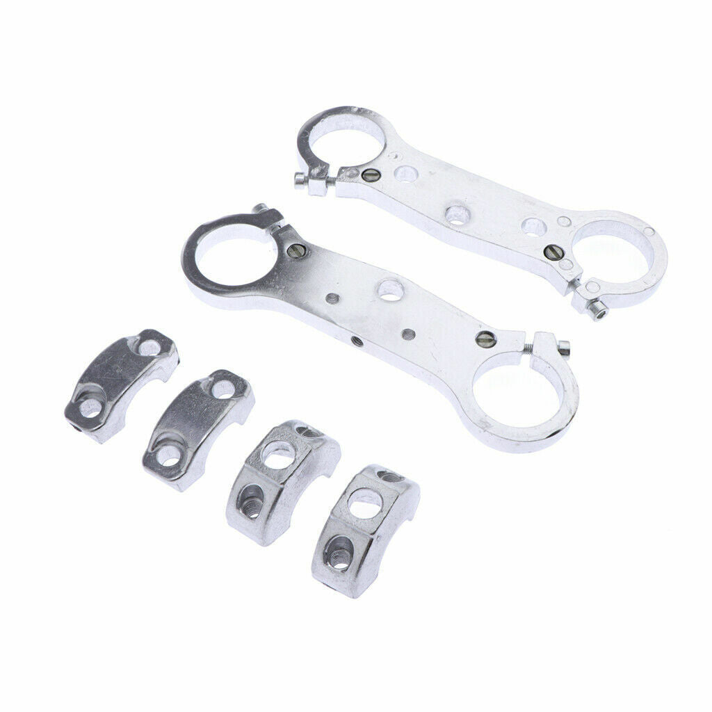 Fork Triple Tree Plate Handlebar Clamp Holder For 47 49cc Mini Moto Pocket Bike