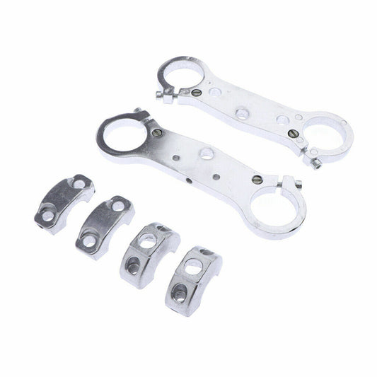 Fork Triple Tree Plate Handlebar Clamp Holder For 47 49cc Mini Moto Pocket Bike