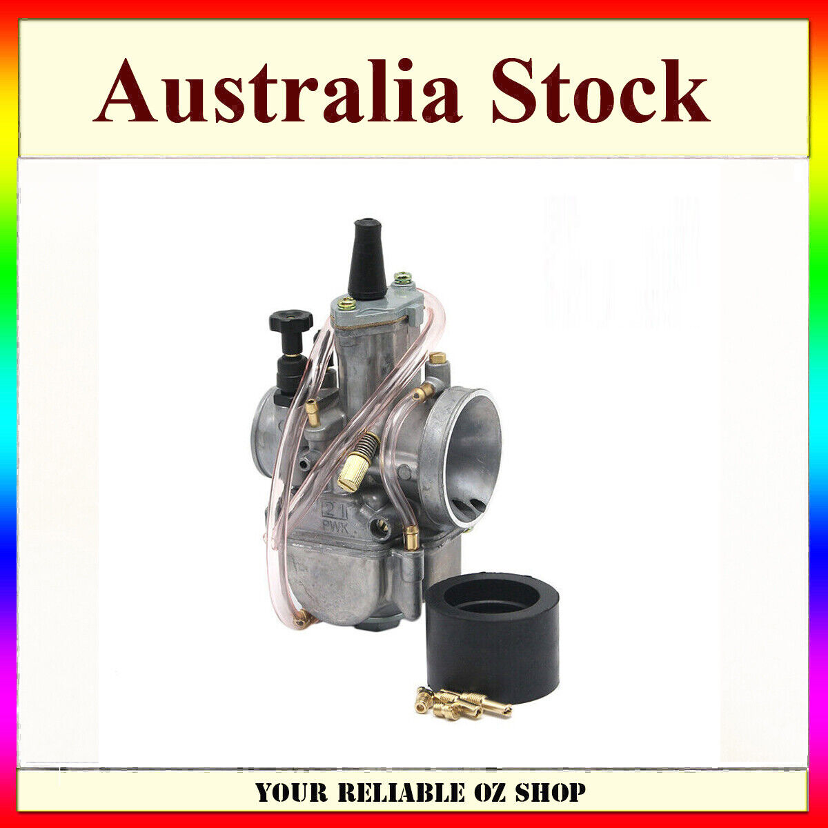 Performance Carburetor 21MM OKO PWK Flat Side Carb Carby 2 Stroke Bicycle Engine