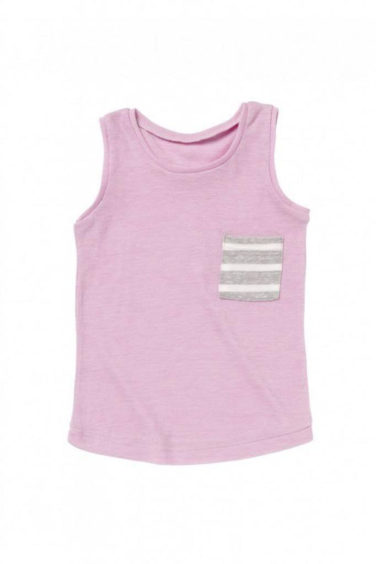 Authentic Bonds Infant Baby Kids Boy Girl Pop Pocket Triblend Tank Singlet Vest