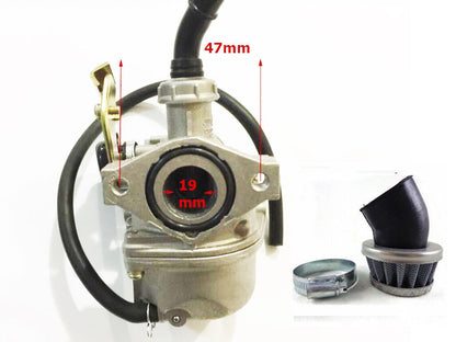 PZ19mm Cable Choke Carby Carb Air Filter 50cc 70cc 90cc 110cc Quad ATV Dune Bike