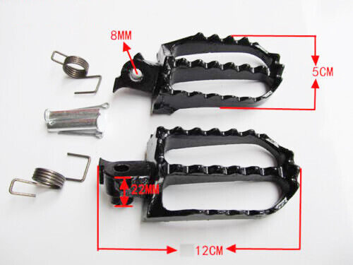 Steel Foot Pegs Rest Pedal 110cc 125cc 150cc 250cc Zongshen TDR Foxico Motowork