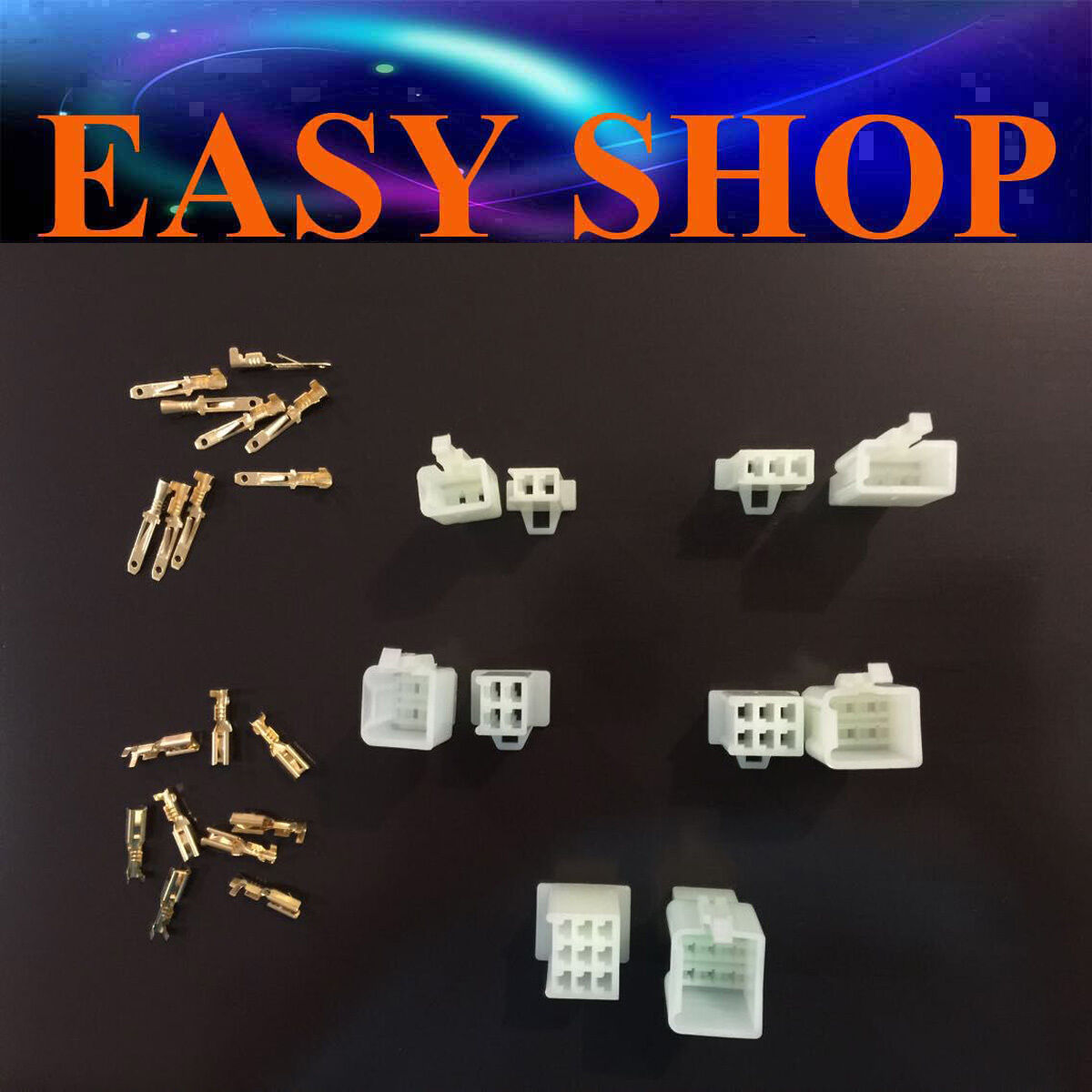 2/3/4/6/9 Pin Male Female Wiring Loom Wire Power Jack Plug Socket Connector Bike